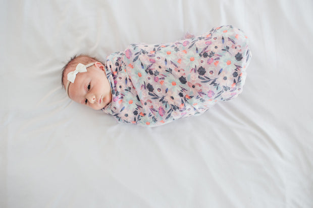 Copper Pearl Knit Swaddle Blanket | Morgan