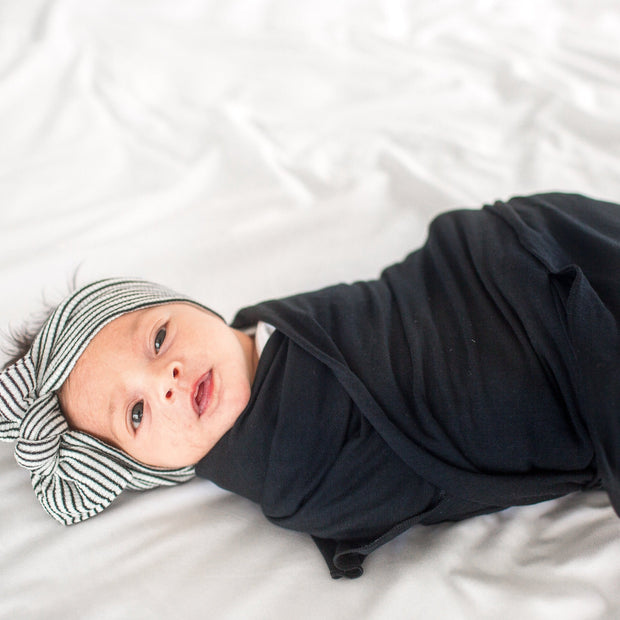 Copper Pearl Knit Swaddle Blanket | Midnight