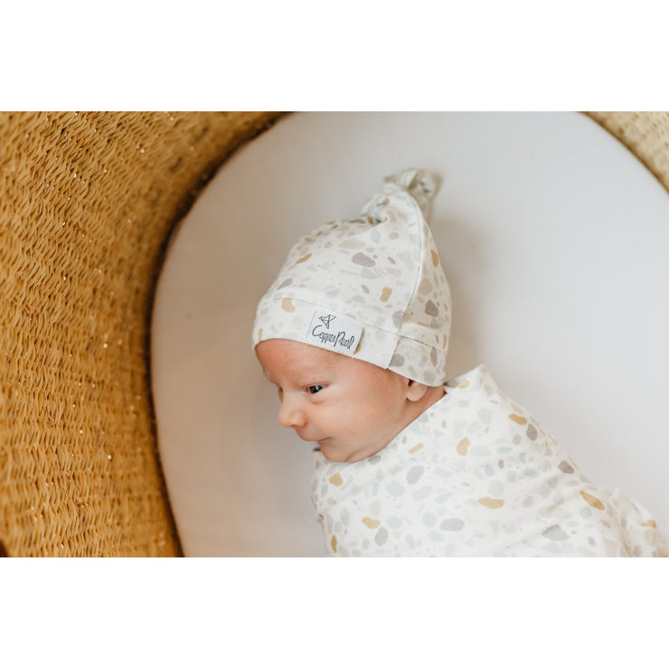 Copper Pearl Top Knot Hat | Arlo