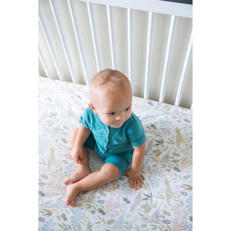 Copper Pearl Premium Knit Fitted Crib Sheet | Rex