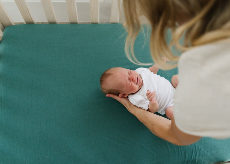 Copper Pearl Premium Knit Fitted Crib Sheet | Journey