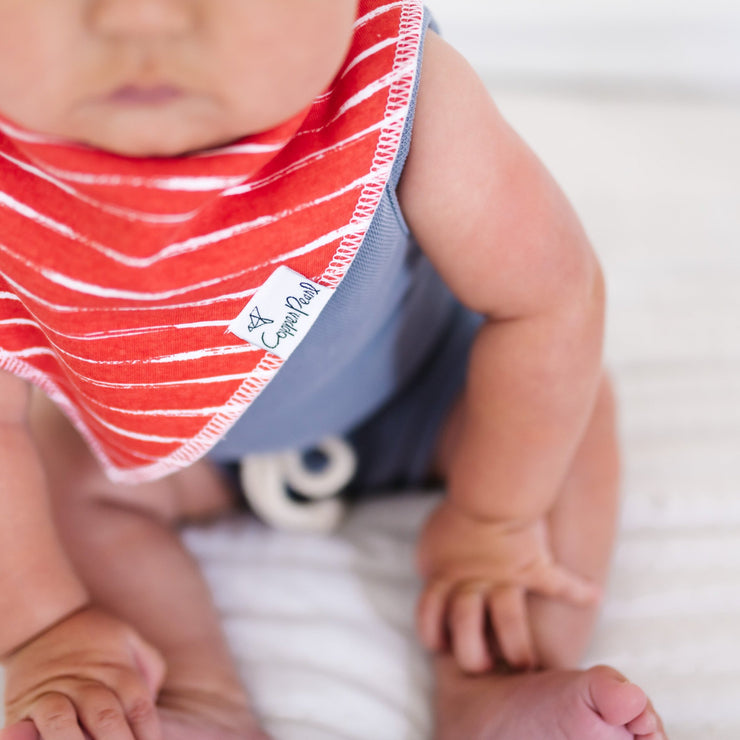 Copper Pearl Baby Bandana Bibs | Nautical