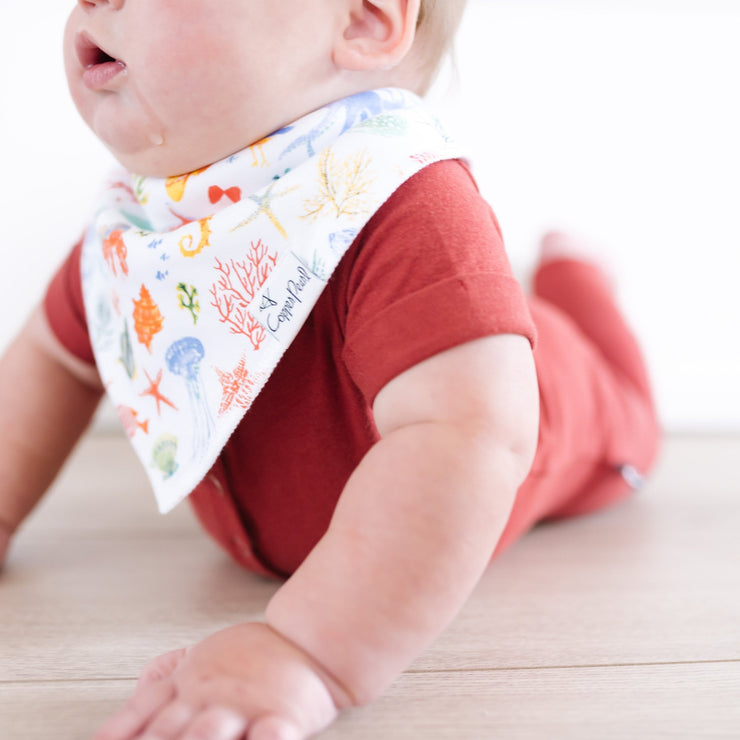 Copper Pearl Baby Bandana Bibs | Nautical