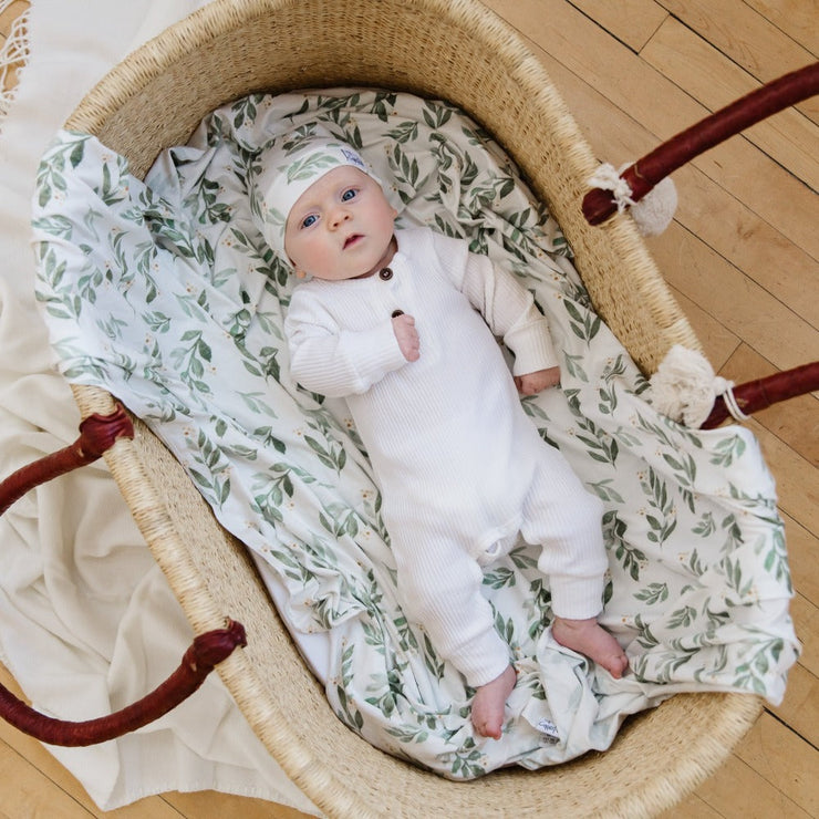 Copper Pearl Knit Swaddle Blanket | Fern