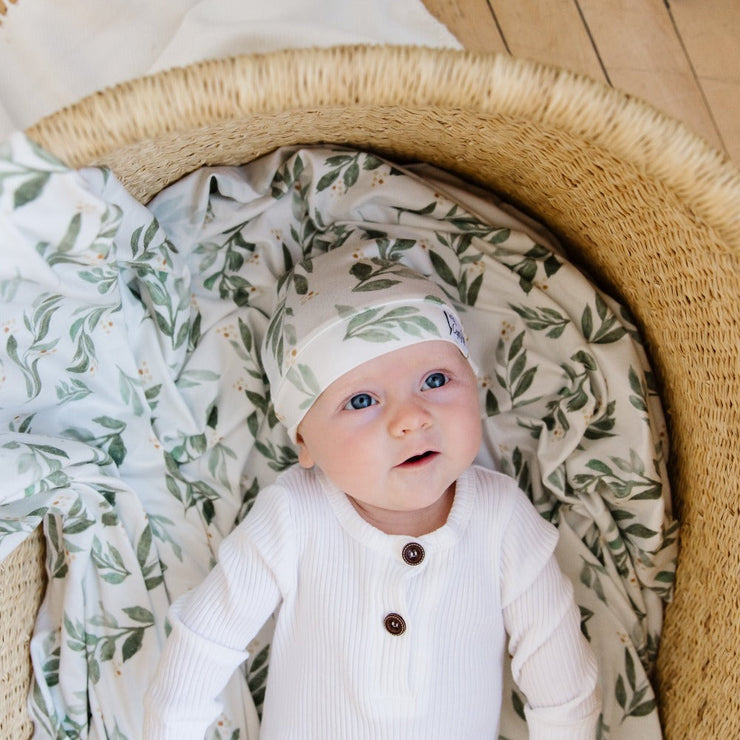 Copper Pearl Knit Swaddle Blanket | Fern