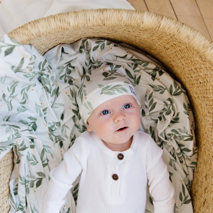 Copper Pearl Top Knot Hat | Fern