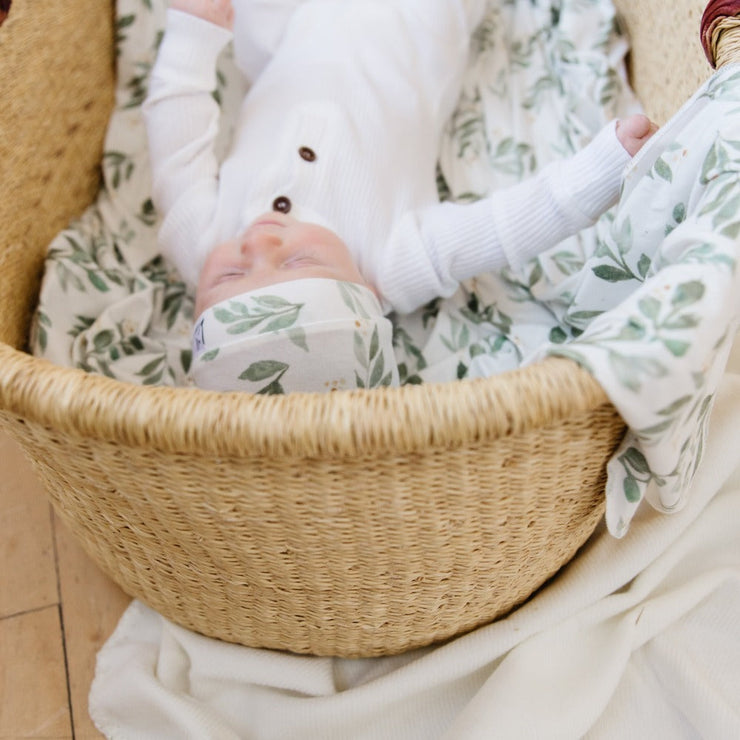 Copper Pearl Knit Swaddle Blanket | Fern