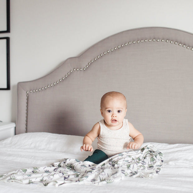 Copper Pearl Knit Swaddle Blanket | Shiloh