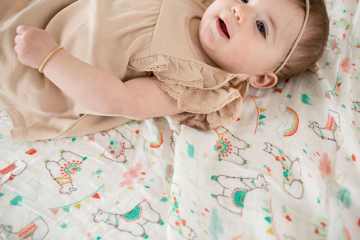 Loulou Lollipop Muslin Quilt Blanket | Llama