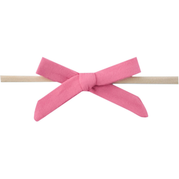 Copper Pearl Ribbon Nylon Bow | Flamingo