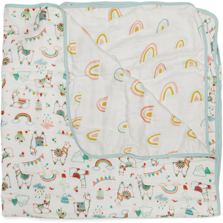 Loulou Lollipop Muslin Quilt Blanket | Llama