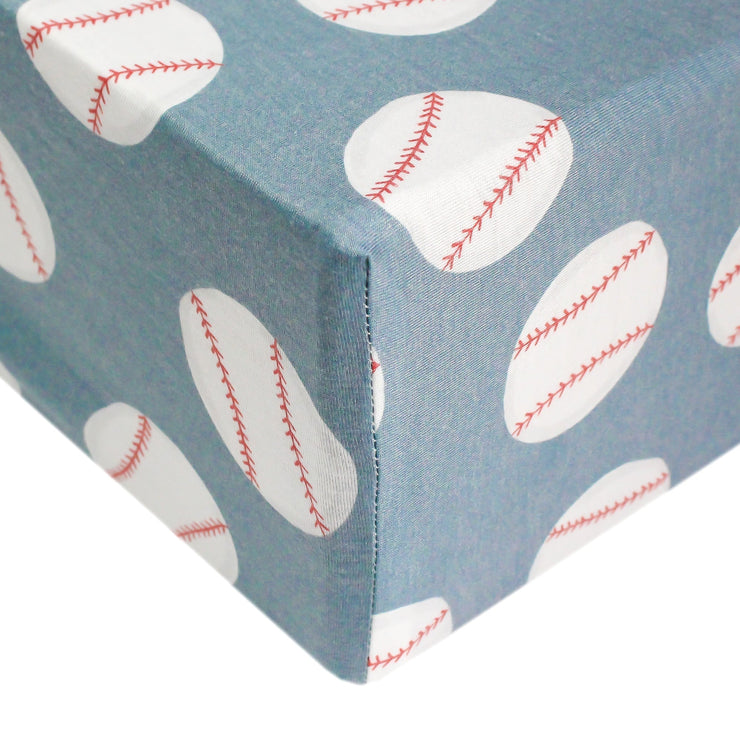 Copper Pearl Premium Knit Fitted Crib Sheet | Slugger