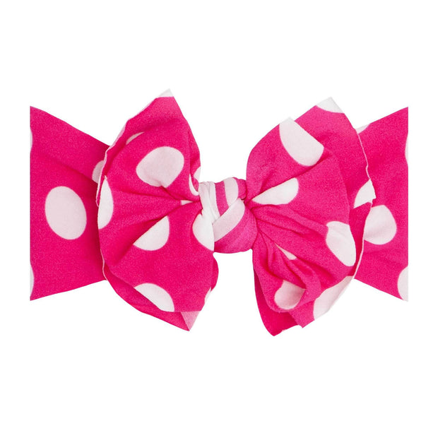 PRINTED FAB: hot pink polka dot